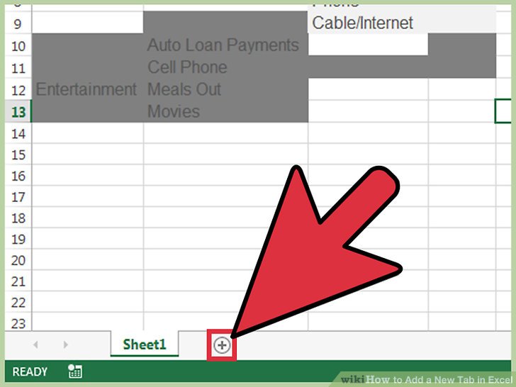 Create New Tab In Excel
